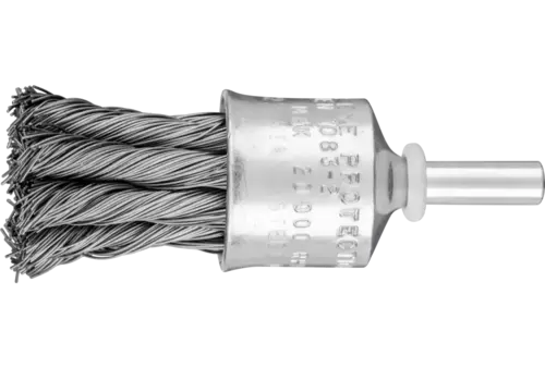 Pleciona szczotka-pędzelek PBG Ø23 mm trzpień Ø6 mm drut stalowy Ø0,35 1
