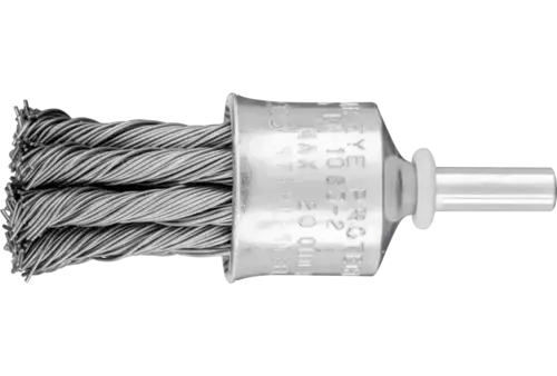 Pleciona szczotka-pędzelek PBG Ø23 mm trzpień Ø6 mm drut stalowy Ø0,50 1