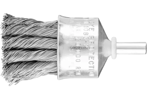 Pleciona szczotka-pędzelek PBG Ø30 mm trzpień Ø6 mm drut stalowy Ø0,35 1