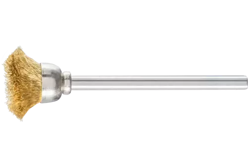 Miniaturowa szczotka garnkowa TBU Ø15 mm trzpień Ø3 mm drut mosiężny Ø0,10 1