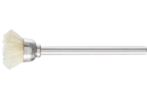 Miniaturowa szczotka garnkowa TBU Ø15 mm trzpień Ø3 mm biała szczecina 1