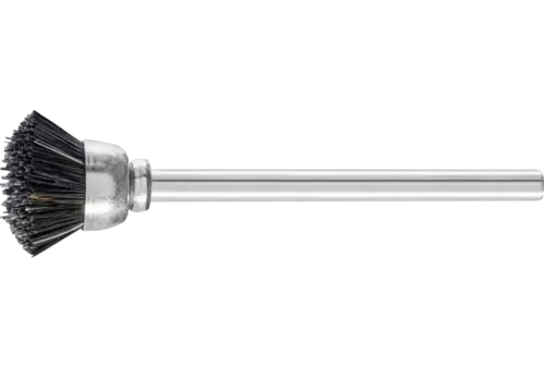 Miniaturowa szczotka garnkowa TBU Ø15 mm trzpień Ø3 mm czarna szczecina 1