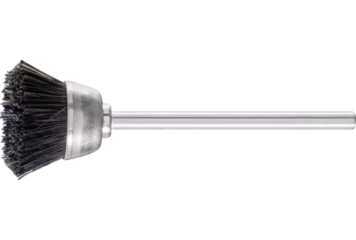 Miniaturowa szczotka garnkowa TBU Ø18 mm trzpień Ø2,34 mm czarna szczecina 1