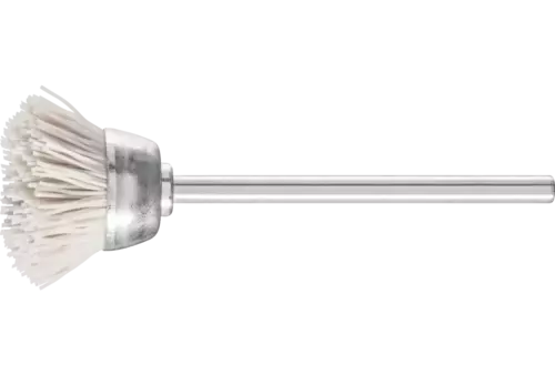 Miniaturowa szczotka garnkowa TBU Ø18 mm trzpień Ø2,34 mm włókno z tlenku glinu Ø0,30 ziarno 600 1
