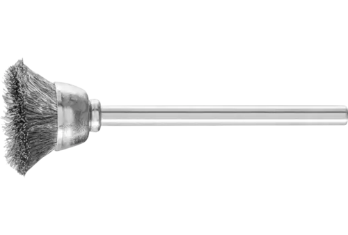 Miniaturowa szczotka garnkowa TBU Ø18 mm trzpień Ø3 mm drut ze stali nierdzewnej Ø0,10 1