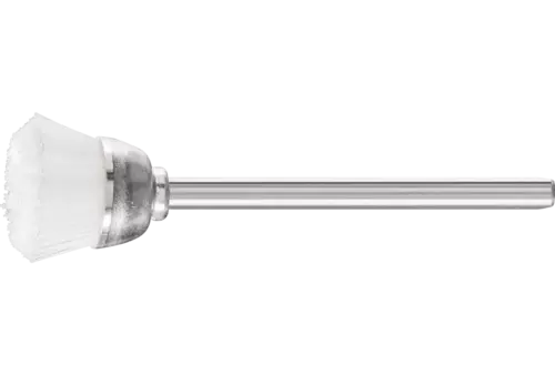 Miniaturowa szczotka garnkowa TBU Ø18 mm trzpień Ø3 mm włosie z tworzywa sztucznego Ø0,15 1