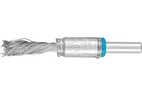 Pleciona szczotka-pędzelek SINGLETWIST PBGS Ø10 mm trzpień Ø6 mm drut ze stali nierdzewnej Ø0,20 1