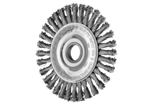 Szczotka PIPELINE pleciona RBG Ø100 × 6x22,2 mm, drut stalowy Ø0,50 mm do szlifierki kątowej 1