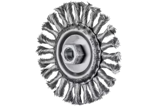 Szczotka tarczowa pleciona COMBITWIST RBG Ø 115 x 12 mm M14 drut ze stali nierdzewnej Ø 0,35 mm do szlifierki kątowej 1