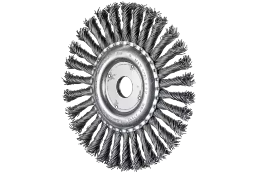 Szczotka tarczowa pleciona RBG Ø 178 × 13 × 22,2 mm, drut stalowy Ø 0,80 mm do szlifierki kątowej 1