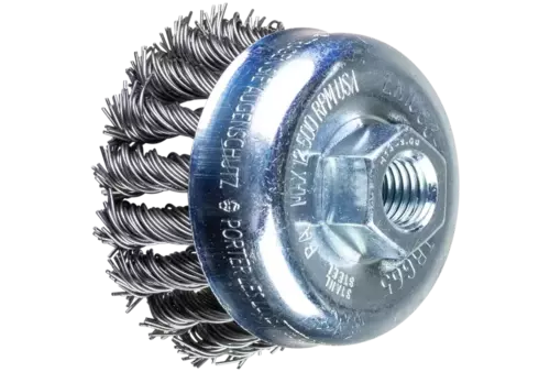 Szczotka garnkowa pleciona TBG Ø 65 mm M14, drut ze stali Ø 0,80 mm do szlifierki kątowej 1