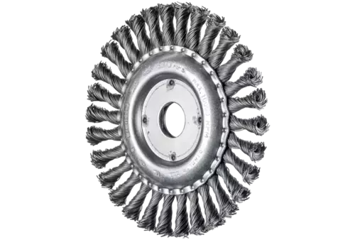 Szczotka tarczowa pleciona RBG Ø150 × 13 × 22,2 mm, drut stalowy Ø0,60 mm do szlifierki kątowej 1
