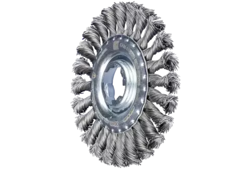 Szczotka tarczowa pleciona RBG Ø 115 × 12 otwór 22,2 mm / X-LOCK drut stalowy Ø 0,50 mm do szlifierki kątowej 1