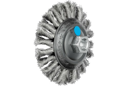 5 x Szczotka stożkowa pleciona COMBITWIST KBG Ø 115 x 15 mm M14, drut ze stali nierdzewnej Ø 0,35 mm do szlifierki kątowej 1