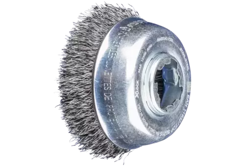 Szczotka garnkowa niepleciona TBU Ø75, otwór 22,2 mm/X-LOCK drut ze stali Ø0,30 mm do szlifierki kątowej 1