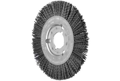 Szczotka tarczowa wąska niepleciona RBU Ø 150 × 16xvariable otwór, włókno ceramiczne Ø 1,10 mm ziarno 120 1