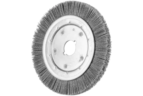 Szczotka tarczowa wąska niepleciona RBU Ø200 × 16xvariable otwór, włókno SiC Ø0,90 ziarno 80 1