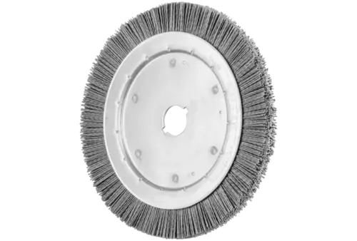 Szczotka tarczowa wąska niepleciona RBU Ø250 × 16xvariable otwór, włókno SiC Ø0,90 ziarno 180 1