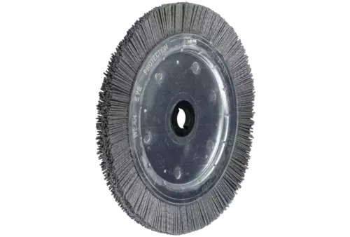 Szczotka tarczowa wąska niepleciona RBU Ø 250 × 16x zmienny otwór, włókno SiC Ø 1,00 mm ziarno 80 1