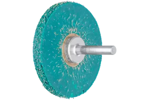 Wulkanizowana szczotka tarczowa niepleciona RBV Ø 63 × 7 mm trzpień Ø 6 mm drut stalowy Ø 0,30 1