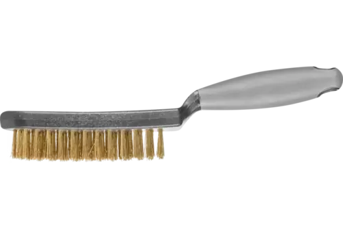 Szczotka ręczna z plastikowym korpusem i ergonomicznym uchwytem HBUP 4-rzędowa drut mosiężny Ø0,30 1