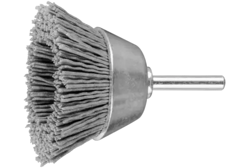 Szczotka garnkowa niepleciona TBU Ø 50 mm trzpień Ø 6 mm włókno SiC Ø 0,90 ziarno 180 1