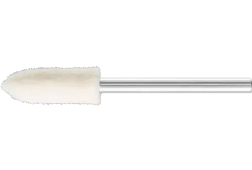 Średnio twarde filcowe trzpienie polerskie o kształcie ostrostożkowym Ø 6 × 18 mm trzpień Ø 3 mm 1