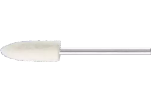 Twarde filcowe trzpienie polerskie o kształcie ostrostożkowym Ø 6 × 18 mm trzpień Ø 2,35 mm 1