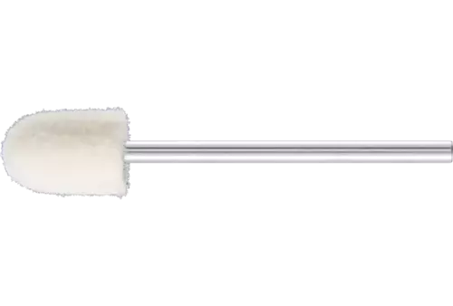 Średnio twarde filcowe trzpienie polerskie o kształcie kulisto-walcowym Ø 8 × 12 mm trzpień Ø 2,35 mm 1