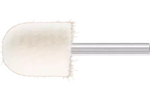 Średnio twarde filcowe trzpienie polerskie o kształcie kulisto-walcowym Ø 25 × 30 mm trzpień Ø 6 mm 1