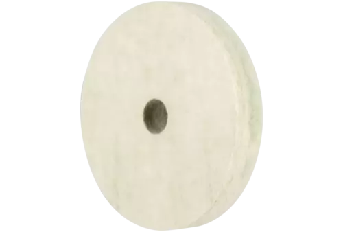 Krążek filcowy z wkładem mosiężnym FKSC Ø 125 × 20 mm, otwór Ø 10 mm, do polerki wstępnej 1
