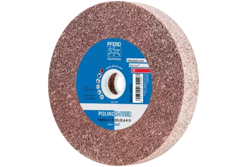 Dysk z włókniny prasowanej POLINOX PNER Ø 150 × 25 mm do otworu Ø 25,4 mm twardy A gruboziarnisty do wykańczania 1