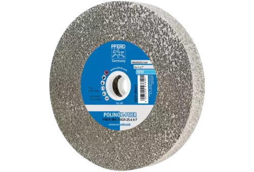 Dysk z włókniny prasowanej POLINOX PNER Ø 150 × 25 mm do otworu Ø 25,4 mm średnio miękki A drobnoziarnisty do wykańczania 1