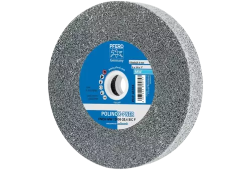 Dysk z włókniny prasowanej POLINOX PNER Ø 150 × 25 mm do otworu Ø 25,4 mm średnio miękki SIC drobnoziarnisty 1