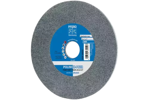 Dysk z włókniny prasowanej POLINOX PNER Ø 150 × 3 mm do otworu Ø 25,4 mm średnio twardy SIC drobnoziarnisty do wykańczania 1