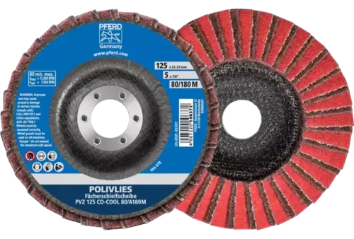 Ściernica włókninowa POLIVLIES PVZ ceramiczna Ø115 mm otwór 22,23 mm CO-COOL80/A180M do szlifu dokładnego 1