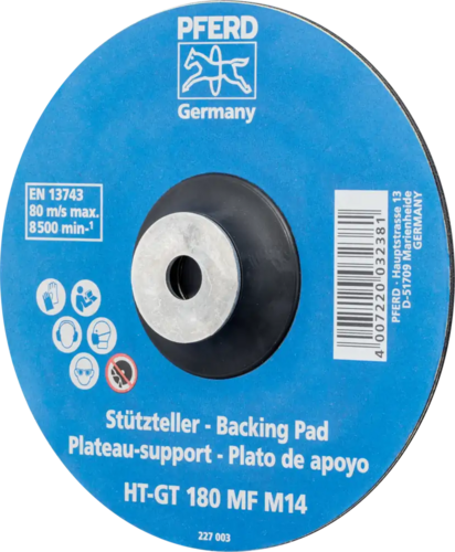 Talerz wsporczy z nakrętką mocującą H-GT 180mm M14 do szlifierki kątowej Pferd 44890220 1