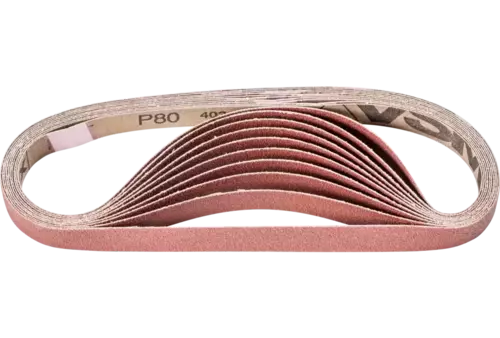 Taśma ścierna BA Korund 16 × 520 mm A80 do uniwersalnego zastosowania ze szlifierką taśmową 1