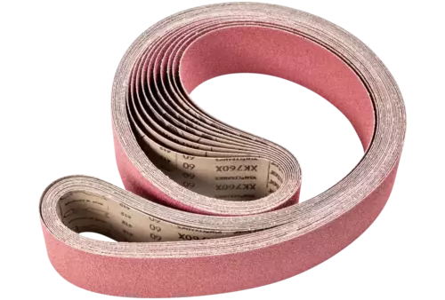 Taśma ścierna z ziarnem ceramicznym BA 75 × 2000 mm CO60 do usuwania maksymalnej ilości materiału na stali szlifierką taśmową 1