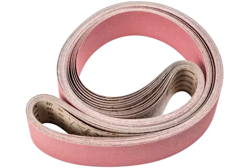 Taśma ścierna z ziarnem ceramicznym BA 75 × 2500 mm CO80 do usuwania maksymalnej ilości materiału na stali szlifierką taśmową 1