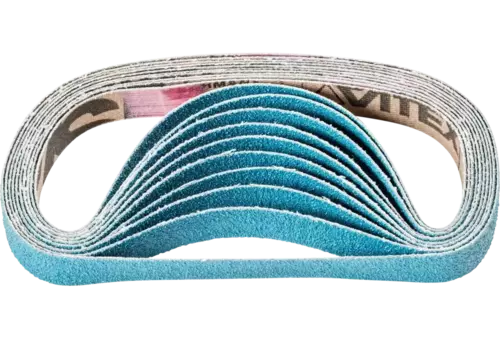Taśma ścierna cyrkon BA 12 × 330 mm Z80 do szlifu zgrubnego za pomocą szlifierki taśmowej 1