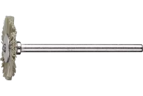 Miniaturowa szczotka tarczowa RBU Ø22 × 2 mm trzpień Ø3 mm włókno diamentowe Ø0,40 ziarno 400 1