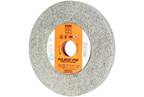 Krążek z nawiniętą włókniną POLINOX PNK Ø 150 × 13 mm do otworu Ø 25,4 mm średnio miękki SIC drobnoziarnisty... 1