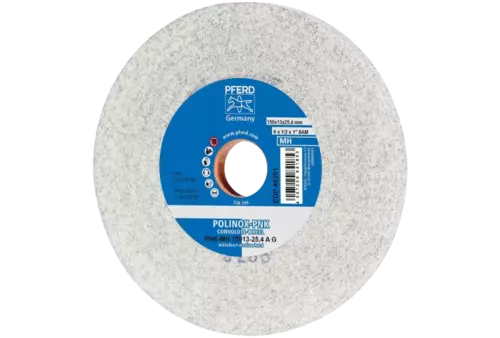 Krążek z nawiniętą włókniną POLINOX PNK Ø 150 × 13 mm do otworu Ø 25,4 mm średnio twardy A gruboziarnisty do wykańczania 1