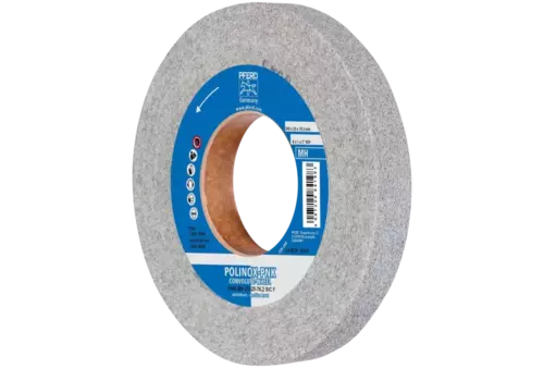 Krążek z nawiniętą włókniną POLINOX PNK Ø 200 × 25 mm do otworu Ø 76,2 mm średnio twardy SIC drobnoziarnisty do wykańczania 1