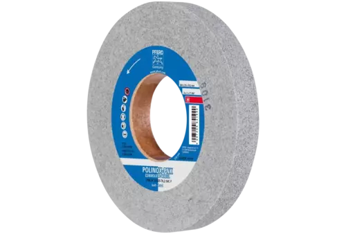 Krążek z nawiniętą włókniną POLINOX PNK Ø 200 × 25 mm do otworu Ø 76,2 mm twardy SIC drobnoziarnisty do wykańczania 1