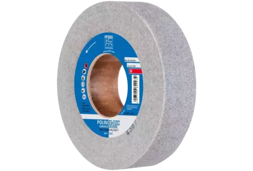 Krążek z nawiniętą włókniną POLINOX PNK Ø 200 × 50 mm do otworu Ø 76,2 mm twardy SIC drobnoziarnisty do wykańczania 1