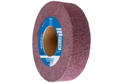 Krążek z nawiniętą włókniną POLINOX PNK Ø 200 × 50 mm do otworu Ø 76,2 mm miękki A gruboziarnisty do wykańczania 1