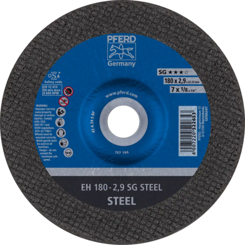 Tarcza do cięcia metalu 180x2,9x22,23 SG STEEL wypukła Pferd 61323322 1
