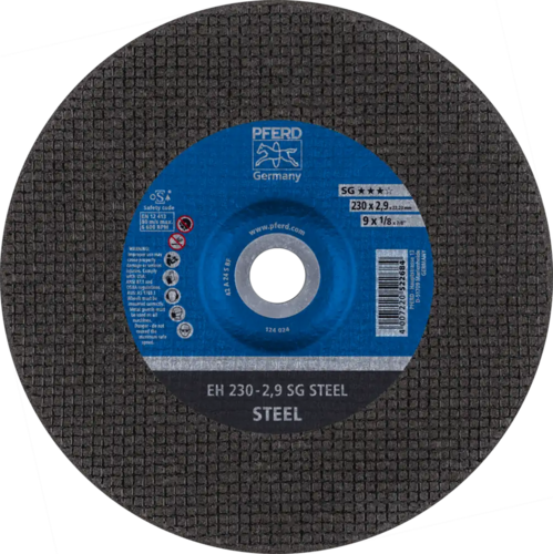 Tarcza do cięcia metalu 230x2,9x22,23 SG STEEL wypukła Pferd 61324322 1